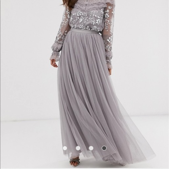 needle & thread tulle maxi skirt